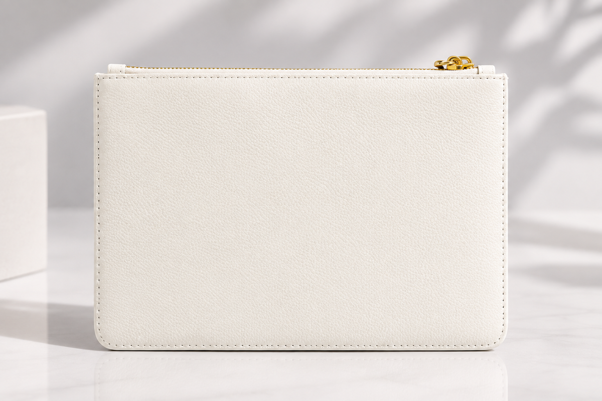 Victoria leather Clutch with strap