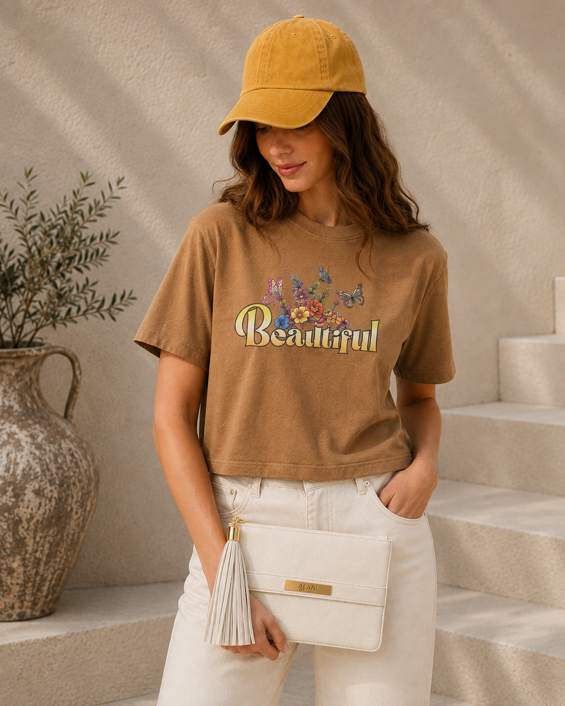 ALANI Beautiful Boxy Waist Length Tee Combo Set