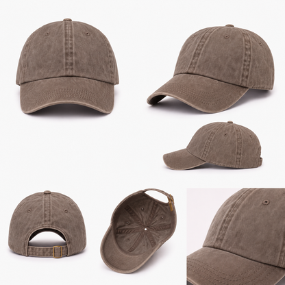 ALANI Washed Cotton Hat - Vintage Casual Hat for Everyday Style