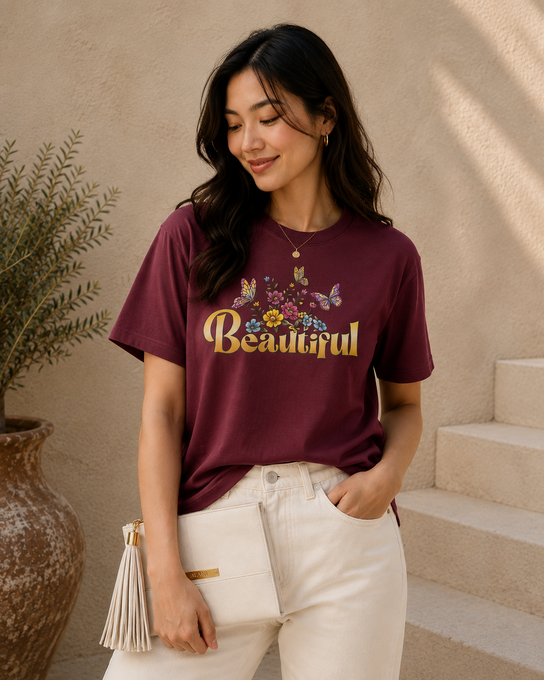 ALANI Beautiful Boxy Tee Combo Set - Women's Casual Summer T Shirt