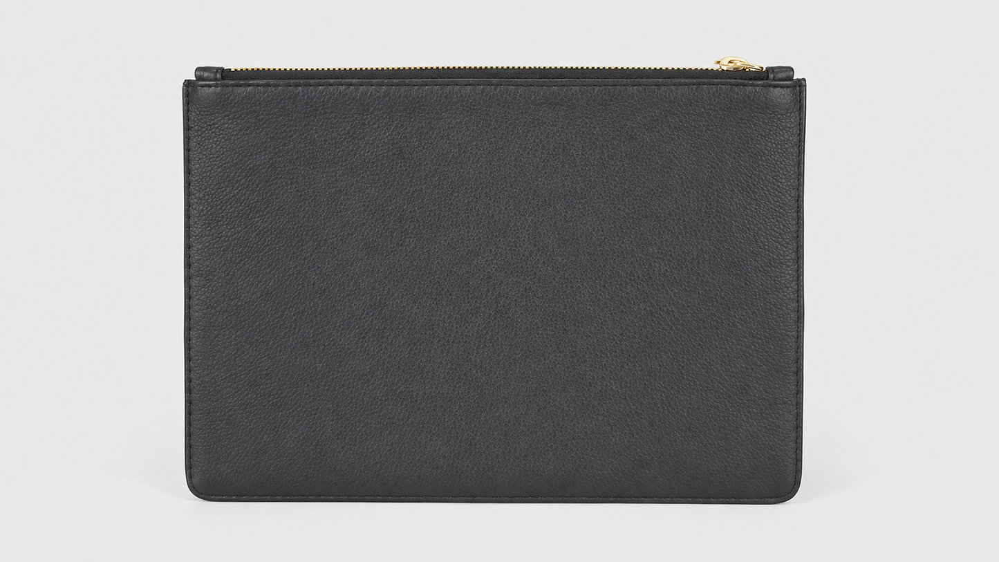 Victoria Leather Clutch with Strap - Elegant Women's Handbag 2026