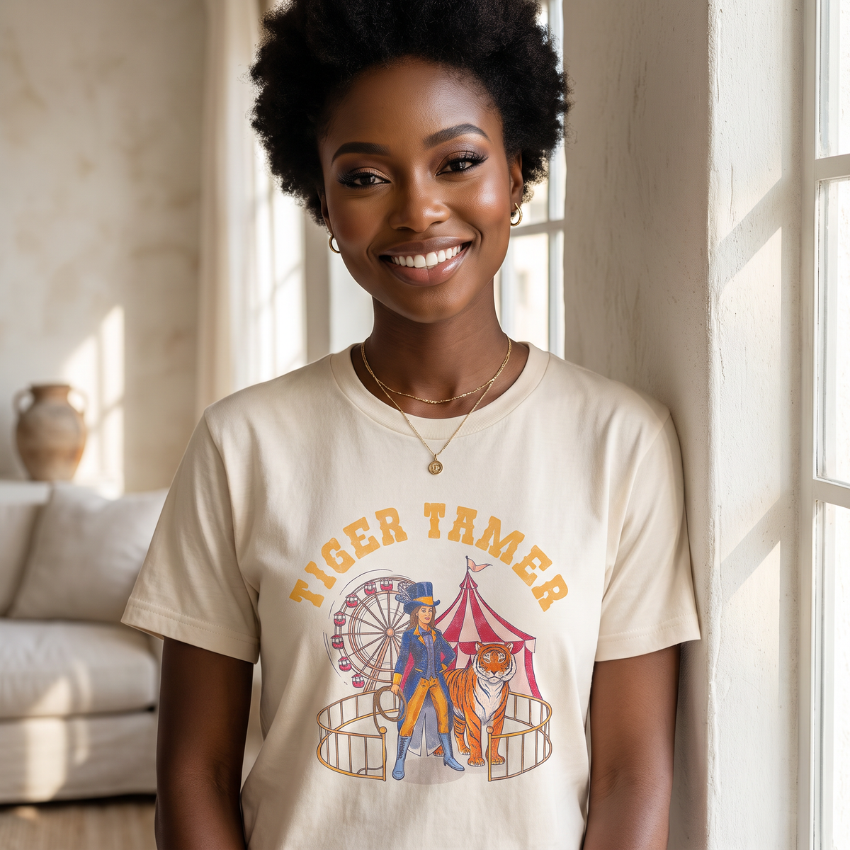 ALANI Tiger Tamer Graphic T-Shirt - Bold Women's Summer Top 2026