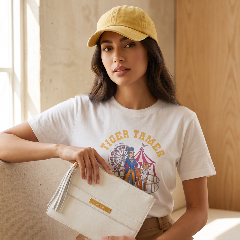 ALANI Tiger Tamer Combo Set - Women's Graphic T-Shirt, Cap and Clutch