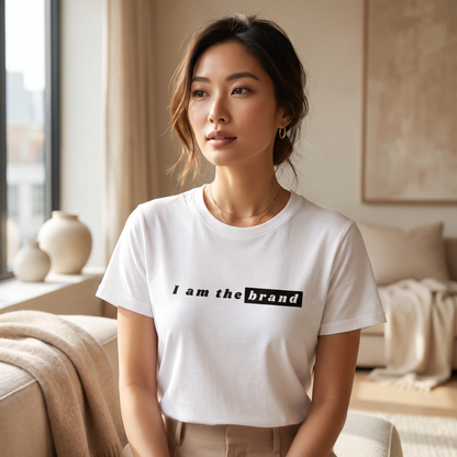 ALANI I Am the Brand Women's Graphic T-Shirt - White Short Sleeves Top