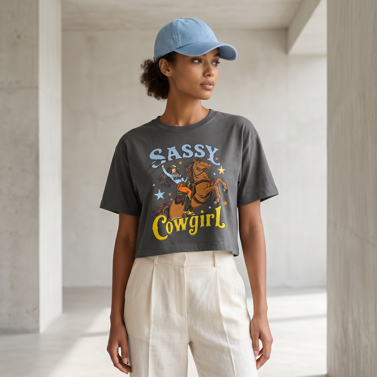 ALANI Sassy Cowgirl Crop Tee Combo Set - Women's Summer Top 2026